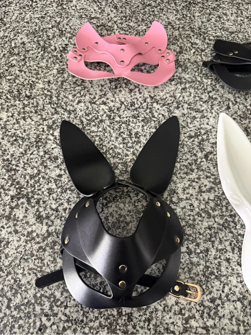 Cat and Bunny Face Masks Halloween Costume 6 Pieces